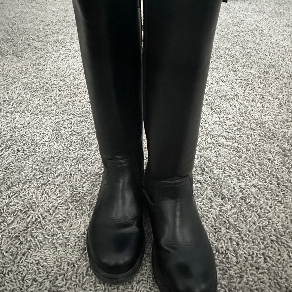 Girls Steve Madden black riding boots